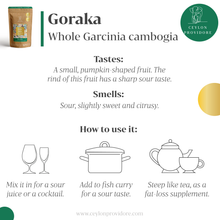 Load image into Gallery viewer, Buy Garcinia cambogia or gummi-gutta at www.ceylonprovidore.com. Fresh products, ethically sourced and eco-friendly packaging. Taste, smell and uses of garcinia cambogia.

