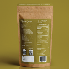 Load image into Gallery viewer, Buy ambulthiyal powder online at www.ceylonprovidore.com. Fresh and manufactured in small batches. Packaged in eco-friendly bags. Back Package View.
