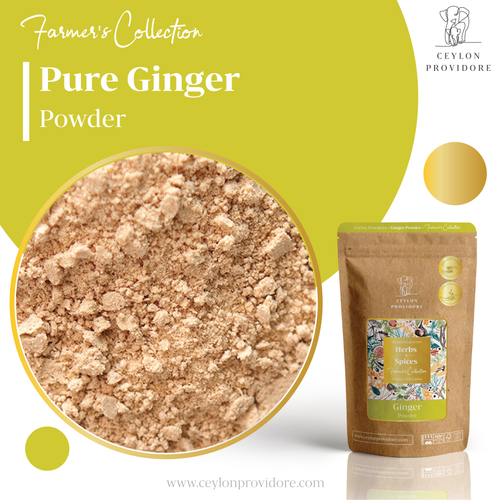 Buy Ginger Powder online at www.ceylonprovidore.com. Ethically sourced, manufactured fresh and packaged in sealable eco-friendly bags.