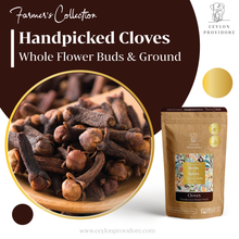 Load image into Gallery viewer, Buy Handpicked cloves at www.ceylonprovidore.com. Sourced ethically, handpicked, fresh cloves in eco-friendly packaging. 
